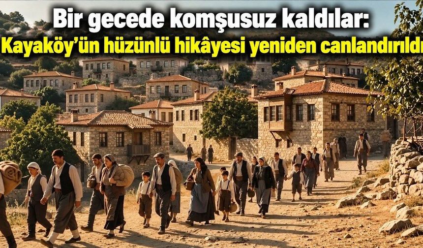 Kayaköy’ün hüzünlü hikayesi yapay zekayla yeniden canlandırıldı