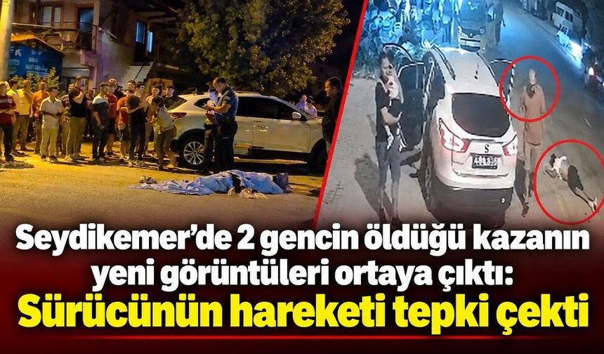 Seydikemer’de 2 gencin öldüğü kazanın yeni görüntüleri ortaya çıktı: Sürücünün hareketi tepki çekti
