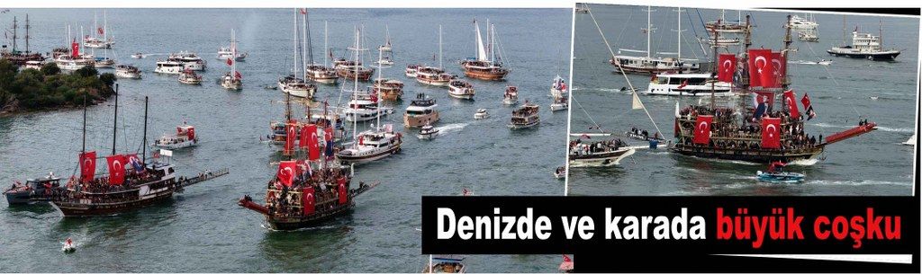 Cumhuriyet'in 103. yılı coşkusu denizde ve karada yaşandı