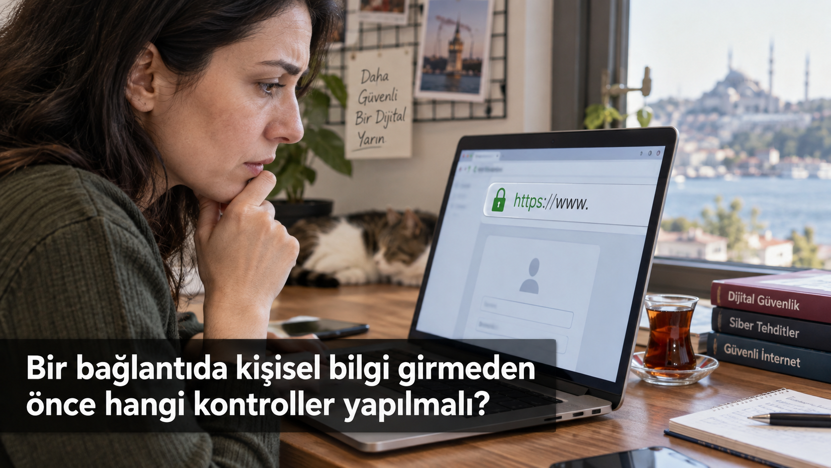 Bir bağlantıda kişisel bilgi girmeden önce hangi kontroller yapılmalı?