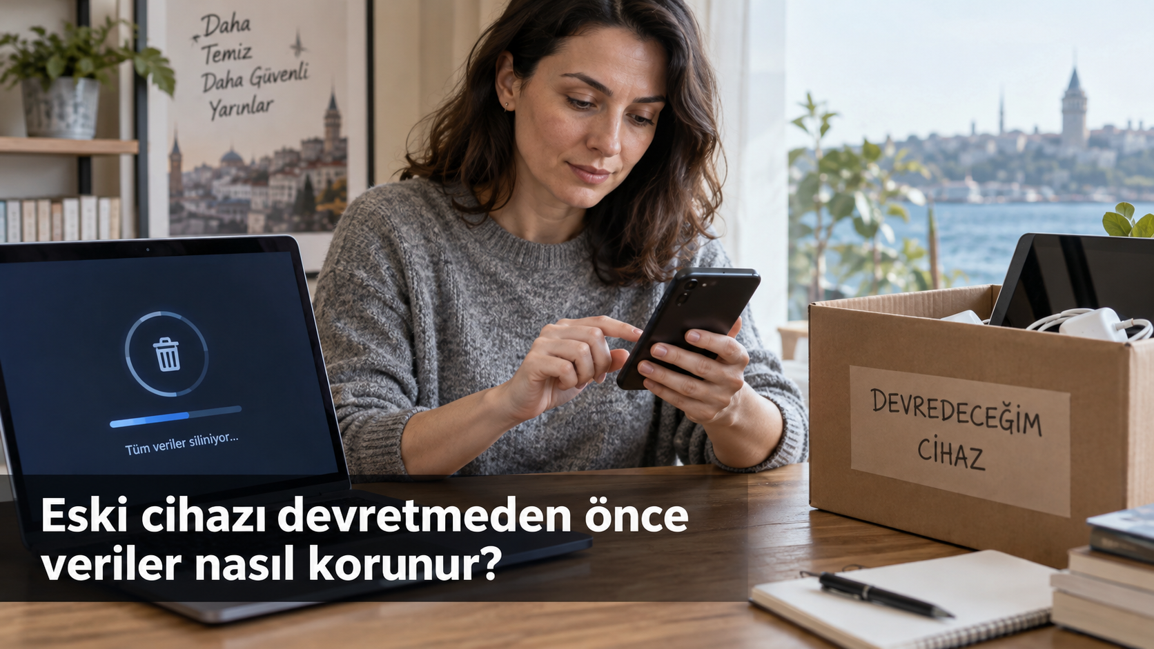 Eski cihazı devretmeden önce veriler nasıl korunur?