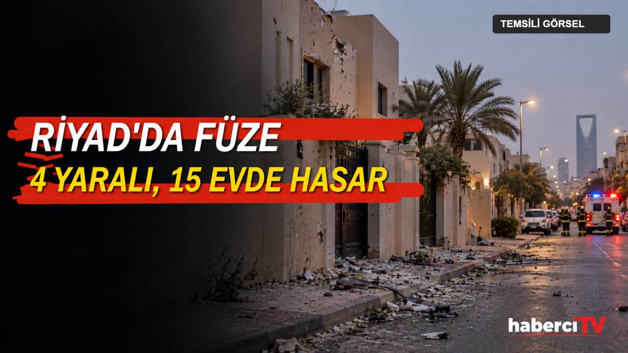 Riyad'da engellenen füzelerin parçaları 4 kişiyi yaraladı