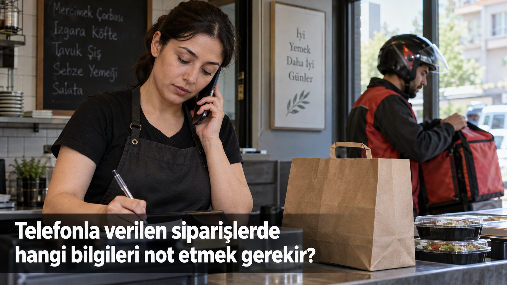 Telefonla verilen siparişlerde hangi bilgileri not etmek gerekir?